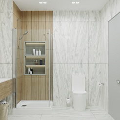 Triton Душевой уголок Форта-Хром 90x90 с поддоном – фотография-10